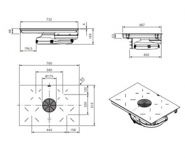 BORA GPNext GPNextE80N Induktions-Kochfeld Kochfeldabzug - Umluf Nachfolger von dem  GP4U